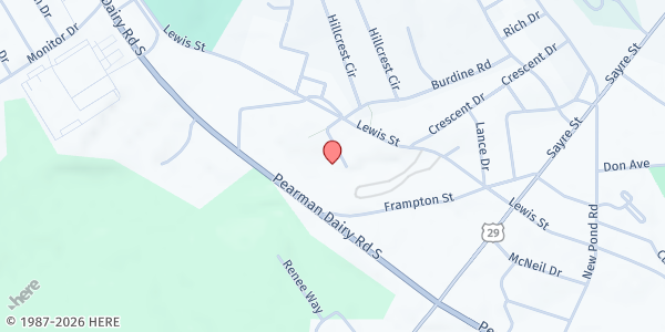 Map showing Burdine Road COG at 1020 Burdine Rd, Anderson, SC