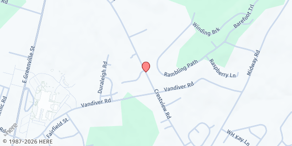 Map showing Salem Missionary Baptist Church at 1145 Crestview Rd, Anderson, SC