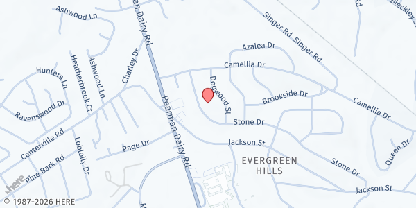 Map showing Sanctuary of Praise at 518 Stone Dr., Anderson, SC