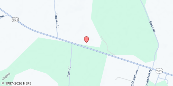 Map showing Cedar Grove Missionary Baptist at 2384 US Hwy 521, Andrews, SC