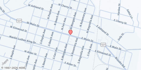 Map showing Great Present AME at 3260 US HWY. 521, Andrews, SC