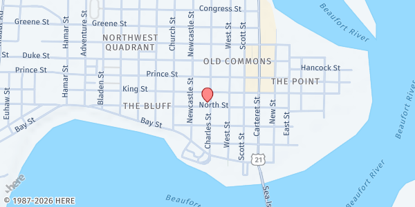 Map showing Help of Beaufort at 502 Charles St., Beaufort, SC