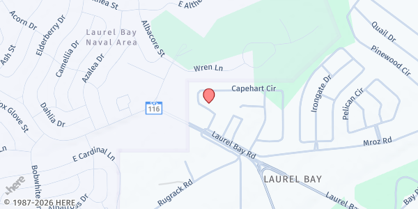 Map showing Life Ministries Christian Academy at 75 Capehart Cir, Beaufort, SC