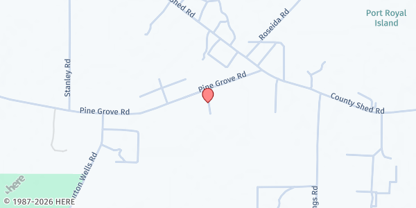 Map showing Victory Center at 29 Pinegrove Road, Beaufort, SC