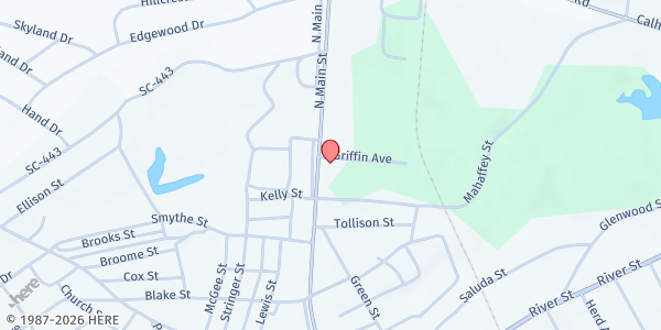 Map showing Belton Interfaith Ministries at 507 N Main St, Belton, SC