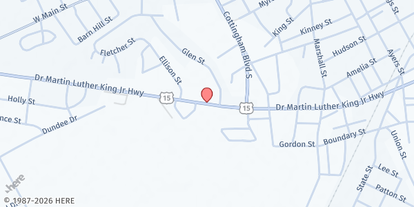 Map showing Advisory Council at 15-401 Bypass Suite 207, Bennettsville, SC