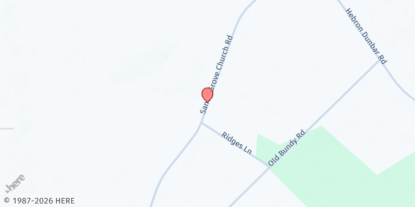 Map showing Sandy Grove Baptist Church at 1047 Sandy Grove Church Rd., Bennettsville, SC