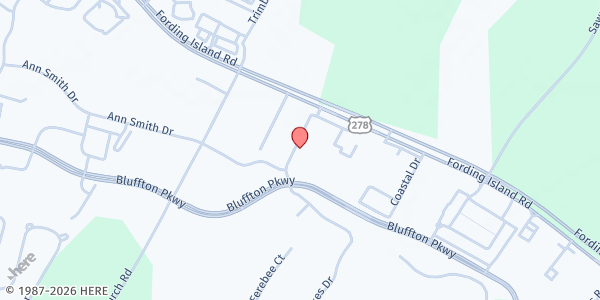 Map showing Church of the Cross at 15A Centre Dr, Bluffton, SC