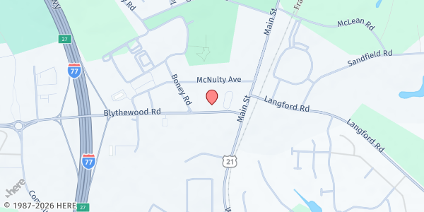 Map showing Christian Assistance Bridge at 126 Blythewood Road, Blythewood, SC