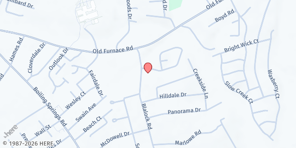 Map showing Upstate Resource Center at 340 Blalock Rd, Boiling Springs, SC