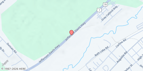 Map showing Victory Temple AOH Church at 3155 Augusta Hwy., Burnettown, SC