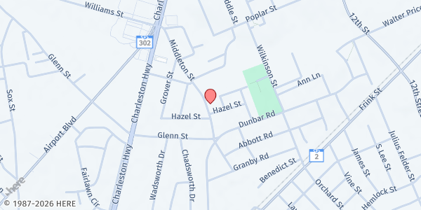 Map showing Mission of Hope at 1821 Middleton Street, Cayce, SC