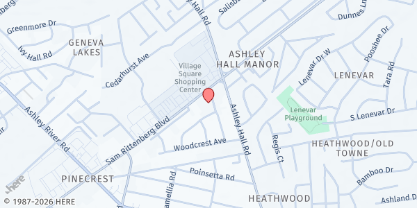 Map showing Grace United Methodist Church at 1601 Sam Rittenberg Road, Charleston, SC