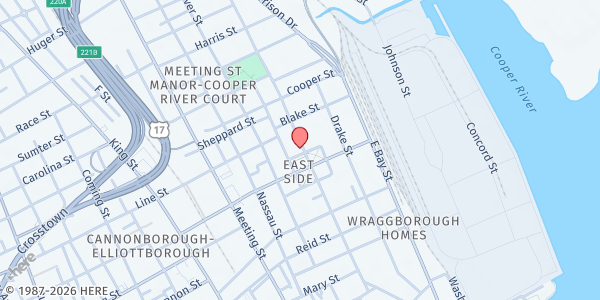 Map showing Neighborhood House at 77 America St., Charleston, SC