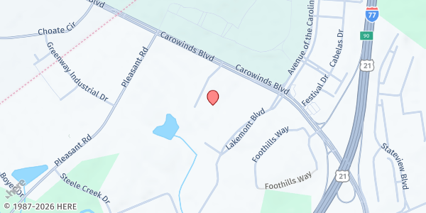 Map showing Ultimate Life Ministries - Rubin Center at 377 Rubin Center Dr., Charlotte, SC