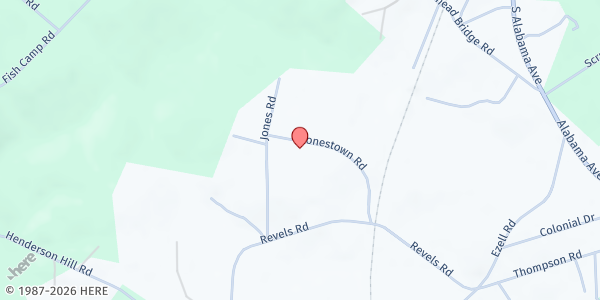 Map showing Tabernacle of Love Church at 287 Jonestown Rd., Chesnee, SC