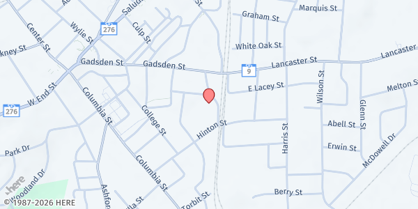 Map showing Turning Point Of Chester at 101 Cotton St., Chester, SC