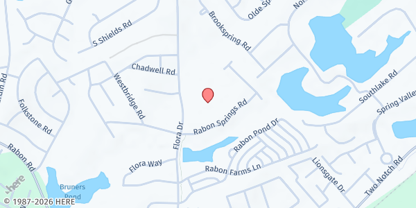 Map showing Jewish Food Pantry at 306 Flora Dr., Clear Springs, SC