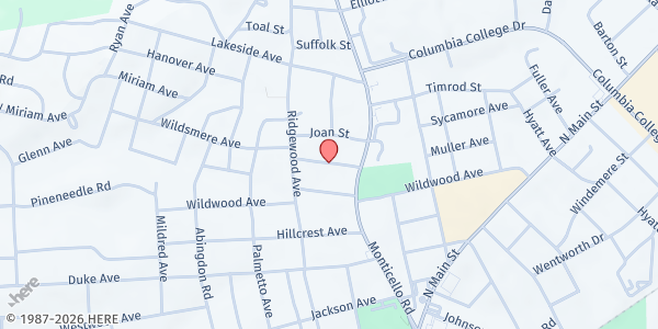 Map showing Capital City Church at 628 Muller Avenue, Columbia, SC