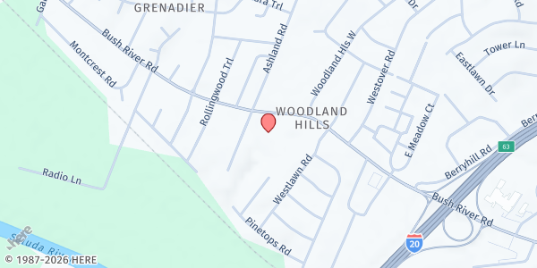 Map showing Christian Life Assembly at 2700 Bush River Road, Columbia, SC