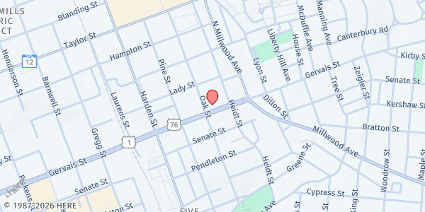 Map showing First Nazareth (Greater Waverly) at 2311 Gervais Street, Columbia, SC