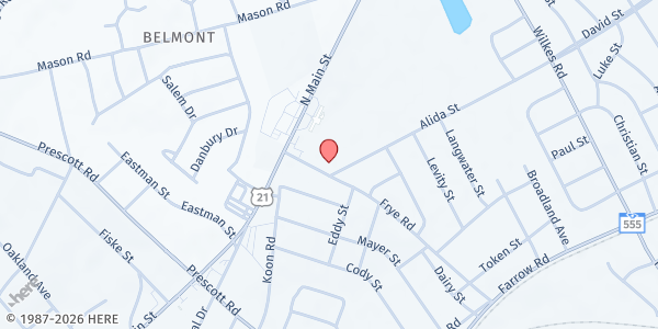 Map showing Living Faith Christian Center at 1540 Frye Road, Columbia, SC