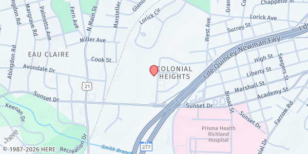Map showing MACH-Alston Wilkes Society (Richland County) at 3519 Medical Dr., Columbia, SC