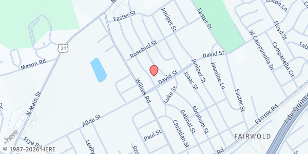 Map showing Reid Chapel AME Church - Columbia at 709 Gabriel St., Columbia, SC