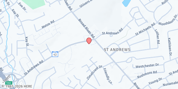 Map showing The Compass Community Development Corporation at 1234 St. Andrews Rd., Columbia, SC