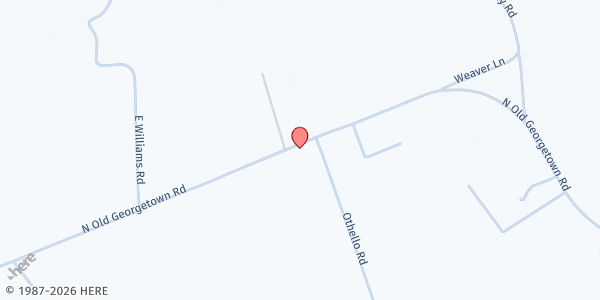 Map showing Olive Grove Baptist Church at 5809 North Old Georgetown Road, Coward, SC