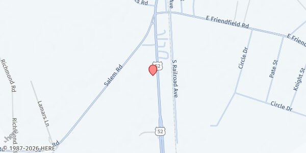 Map showing Savannah Grove Freewill Baptist Church at 3411 U.S. Highway 52, Coward, SC
