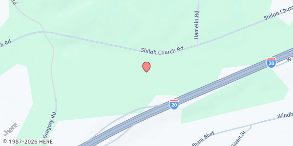 Map showing Shiloh Baptist Church at 3925 Shiloh Church Road, Croft, SC