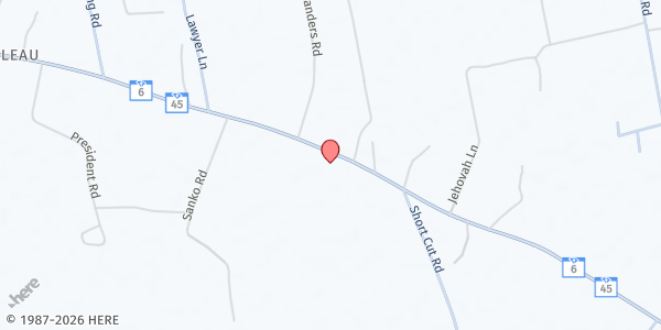 Map showing Jehovah AME Church at 1565 Old Hwy 6, Cross, SC