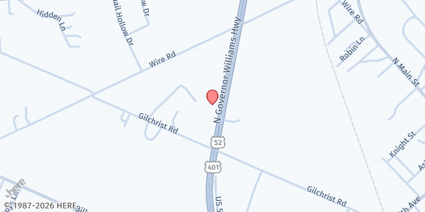 Map showing Anointed Outreach Ministries at 1032 N. Govenor Williams Hwy., Darlington, SC