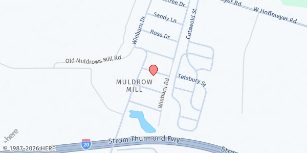 Map showing Divine Destiny Ministries at 3824 Oak Drive, Darlington, SC