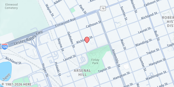 Map showing United Way South Carolina - State Association at 914 Richland St., Dentsville, SC