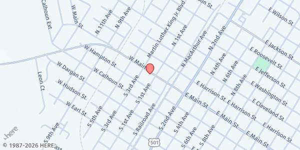 Map showing Vision Educational Center at 207 W. Main St., Dillon, SC