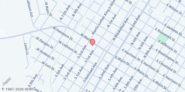 Map showing Vision Educational Center at 207 West Main Street, Dillon, SC