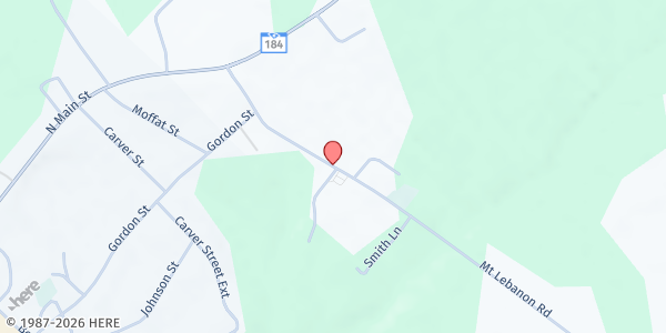 Map showing Mt Lebanon AME Church at 150 Mt Lebanon Rd, Donalds, SC