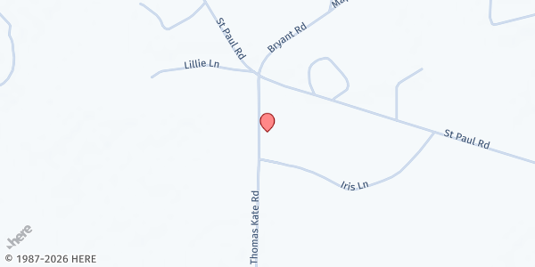 Map showing Greater Saint Paul AME at 633 Thomas-Kate Rd, Dorchester, SC