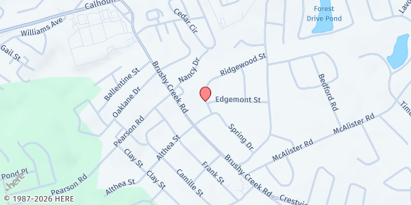 Map showing Pickens County Meals on Wheels - Main Office at 349 Edgement Ave., Easley, SC