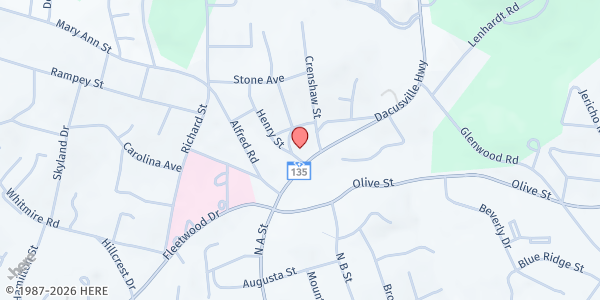 Map showing United Christian Ministries - Easley at 303 Dacusville Hwy, Easley, SC