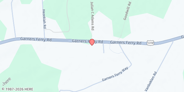 Map showing Goodwill Baptist Church at 14081 Garners Ferry Road, Eastover, SC