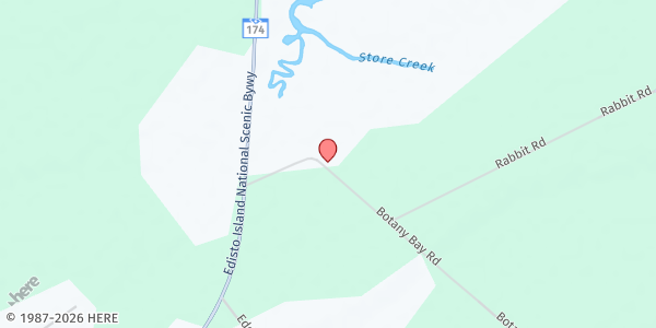 Map showing Allen AME Church (Edisto) at 8060 Botany Bay Rd, Edisto Island, SC