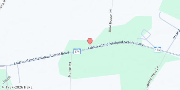 Map showing Presbyterian Church of Edisto Island at 2164 SC-174, Edisto Island, SC