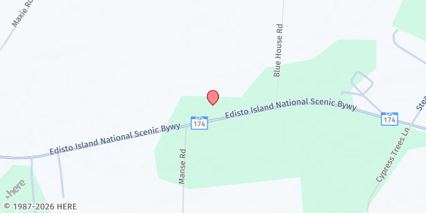 Map showing The Presbyterian Church on Edisto at 2162 SC-174, Edisto Island, SC