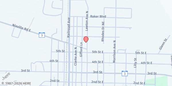 Map showing First Estill Baptist Church at 416 Lawton Ave, Estill, SC
