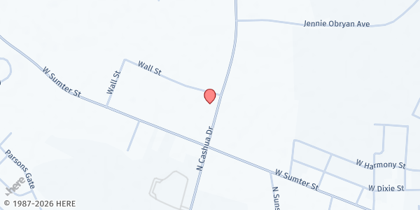 Map showing Christian Love Tabernacle at 797 North Cashua Dr., Florence, SC