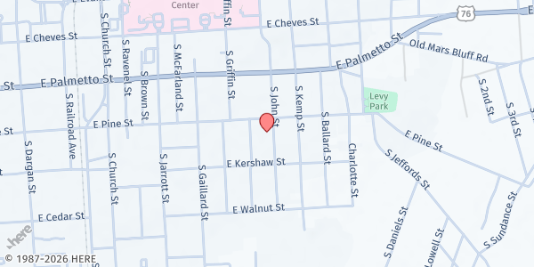 Map showing ECHO-Sherman Center at 407 S. Johns St., Florence, SC