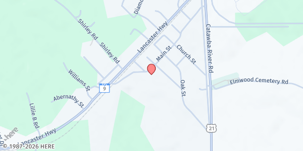 Map showing Fort Lawn Community Center at 5554 Main Street, Fort Lawn, SC